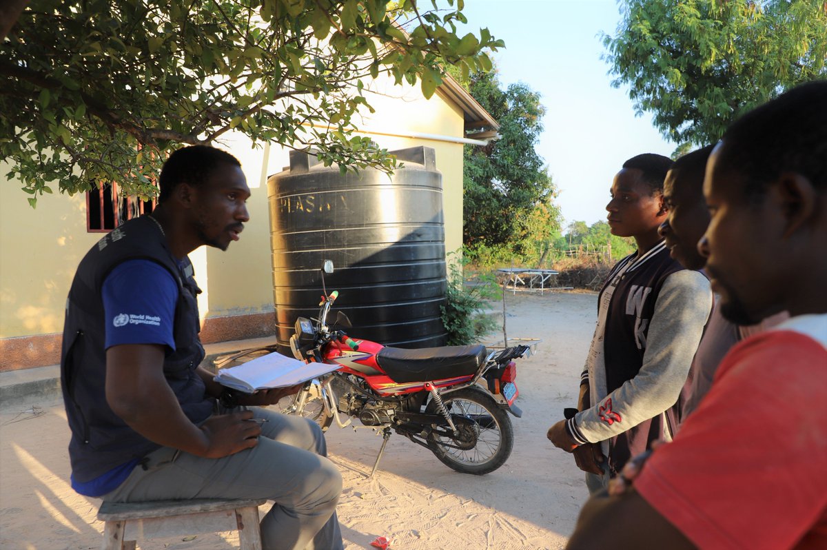 @OMSMocambique 🇲🇿apoia o @SaudeMisau a controlar e conter o surto da #coléra com o envolvendo de pessoas 🔑 como Líder religiosos, líder comunitários, familiares de doentes a nível distrital e local no seguimento dos casos. @WHOAFRO #ContingencyFundforEmergencies