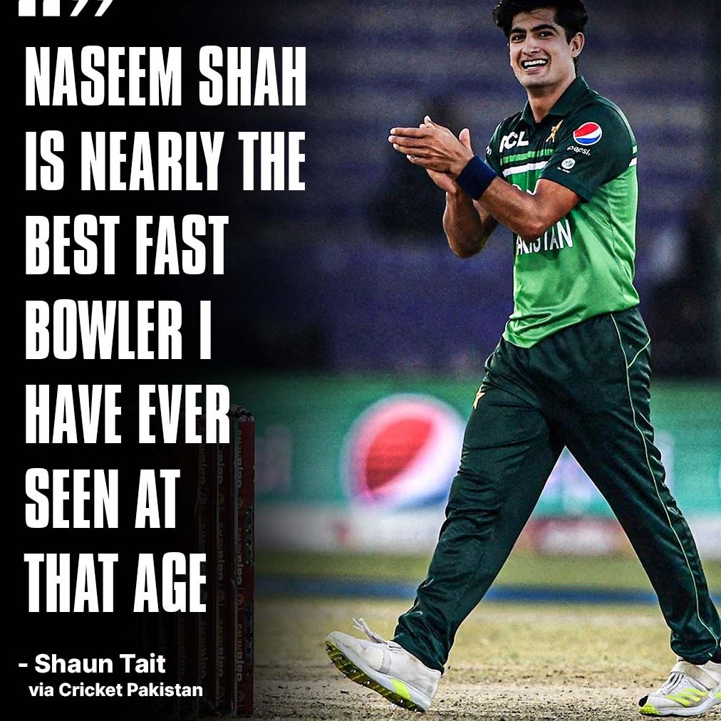 Former Australia pacer Shaun Tait lavished praise on young Pakistan sensation Naseem Shah.

#Cricket #ShaunTait #NaseemShah