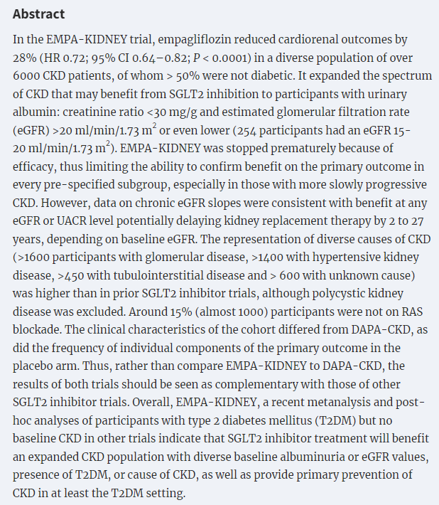 EMPA-KIDNEY: expanding the range of kidney protection by SGLT2 inhibitors
doi.org/10.1093/ckj/sf…
📸Blind men and the elephant of CKD prevention and treatment