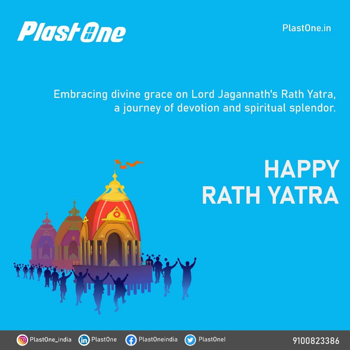 Embracing divine grace on Lord Jagannath's Rath Yatra, a journey of devotion and spiritual splendor.

HAPPY RATH YATRA

#plastone #upvc #upvcwindows #upvcdoors  #india #construction #buildingcomponents #aesthetics #buildingmaterial #upvcprofiles #rathyatra #jagannath #puri