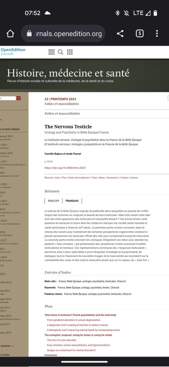 The nervous testicle 
#titleoftheyear #histmed #histpsych
