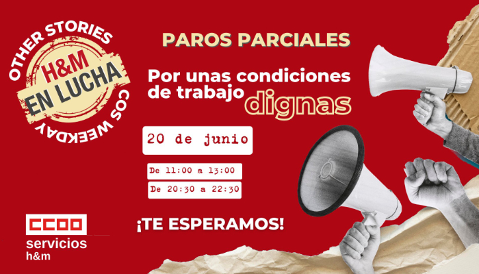 🔴 SIN ACUERDO en el SIMA, 𝗰𝗼𝗻𝘁𝗶𝗻ú𝗮𝗻 𝗹𝗮𝘀 𝗺𝗼𝘃𝗶𝗹𝗶𝘇𝗮𝗰𝗶𝗼𝗻𝗲𝘀 𝗲𝗻 𝗛&amp;𝗠 (H&amp;M, COS, OTHER STORIES, WEEKDAY) 🔗 ccoo-servicios.es/html/58519.html

👇 En este enlace puedes ver dónde y el horario de las CONCENTRACIONES:
🔗 ccoo-servicios.es/html/58505.html

¡TE ESPERAMOS! ✊🏻