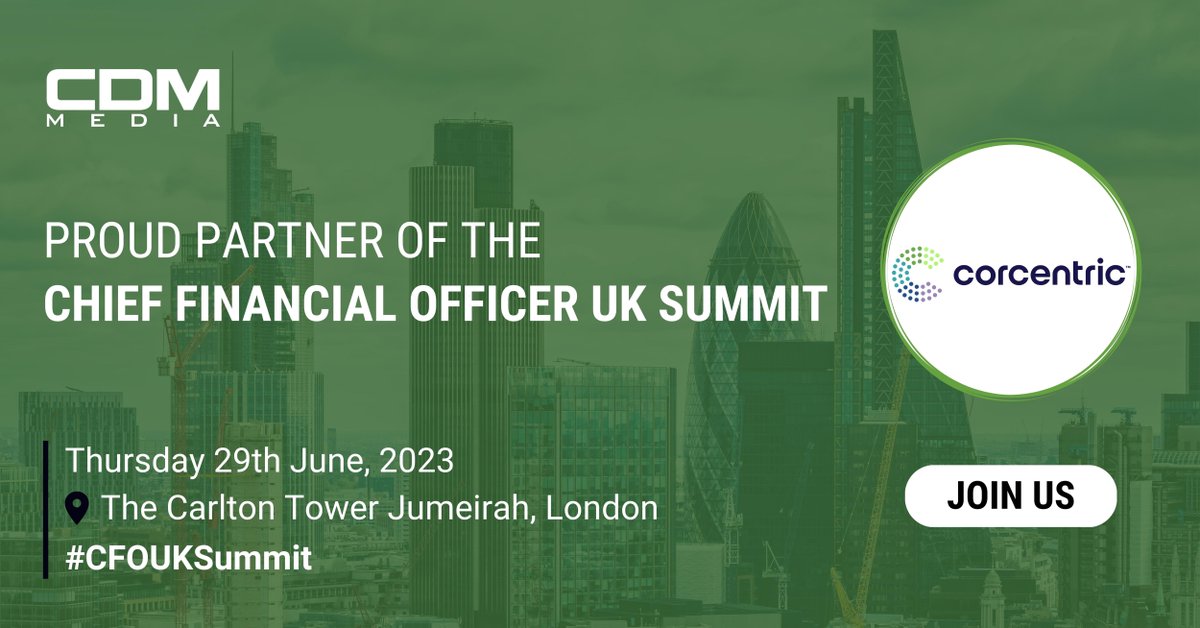 Join us at the Chief Financial Officer UK Summit!

🎯: Chief Financial Officer UK Summit
📅: Thursday 29th June 2023
📍:  The Carlton Tower Jumeirah, London

Use the discount code: VIP-CORCENTRIC to receive your ticket completely free!

Register here - bit.ly/RegistrationCFO