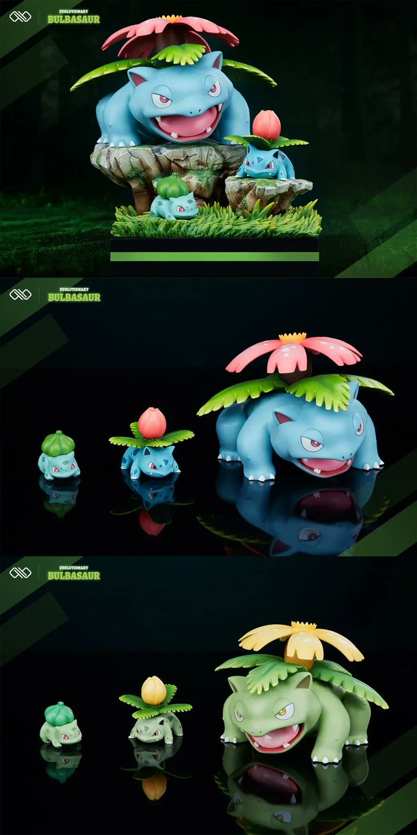 FavorGk's tweet photo. 1/20 Scale World Zukan Evolution of Bulbasaur Set by Unlimited Studios is now available for preorder!
#pokemon #pokemonfan #pokemonfigure #pokemonstatue #bulbasaurpokemon #bulbasaurfans #bulbasaurfigure https://t.co/VJah82AN9N