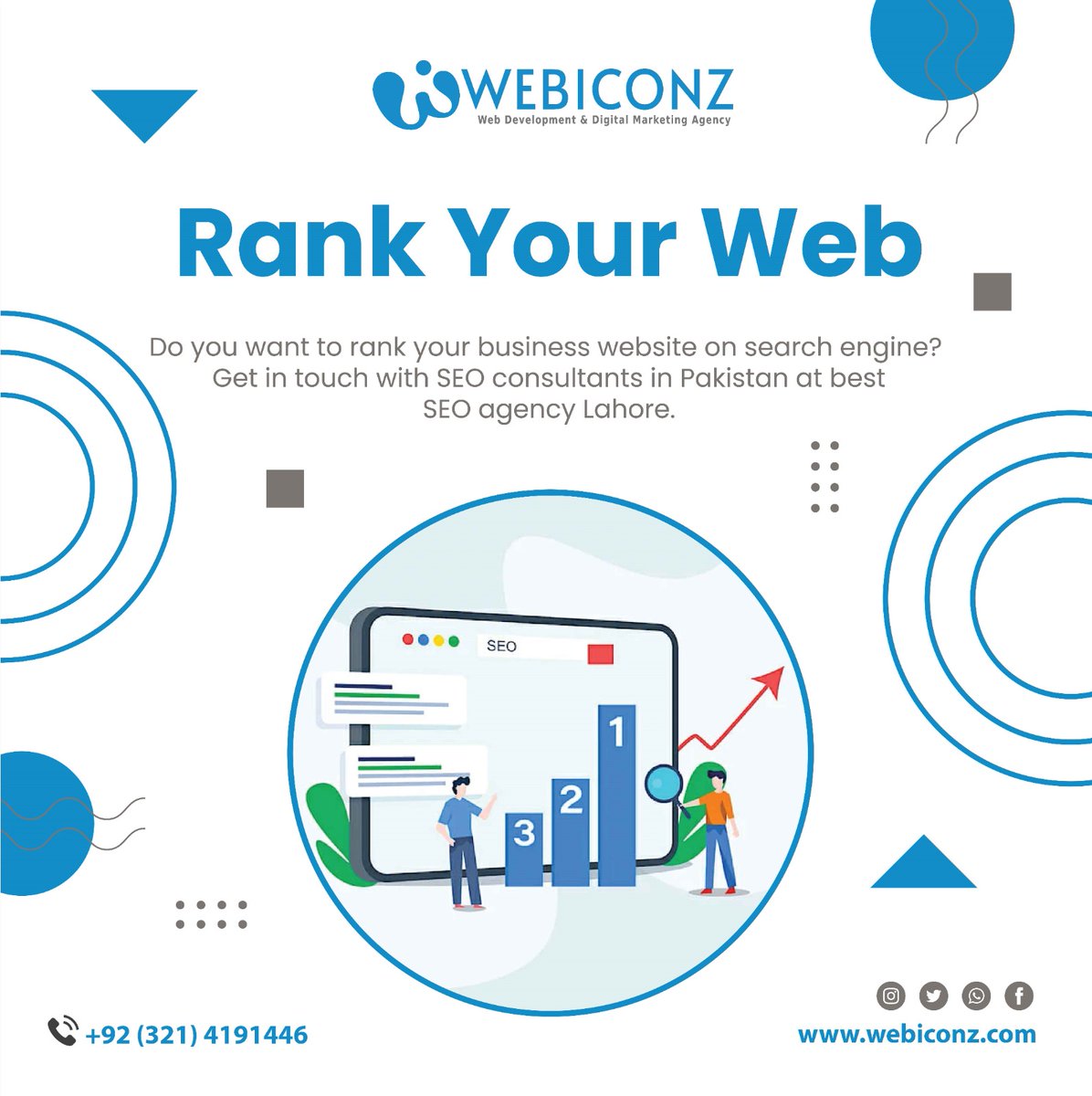 webiconzz's tweet photo. 👉 Boost your online visibility and rankings with our affordable SEO packages in Lahore, Pakistan!
https://t.co/HQPYdu2vbd
info@webiconz.com
https://t.co/GGqNkaovoZ
#webiconz #webiconztechnologies #SEO #DigitalMarketing #Marketing #OnlineMarketing #Advertising #advertisement https://t.co/6SllN4aVGd