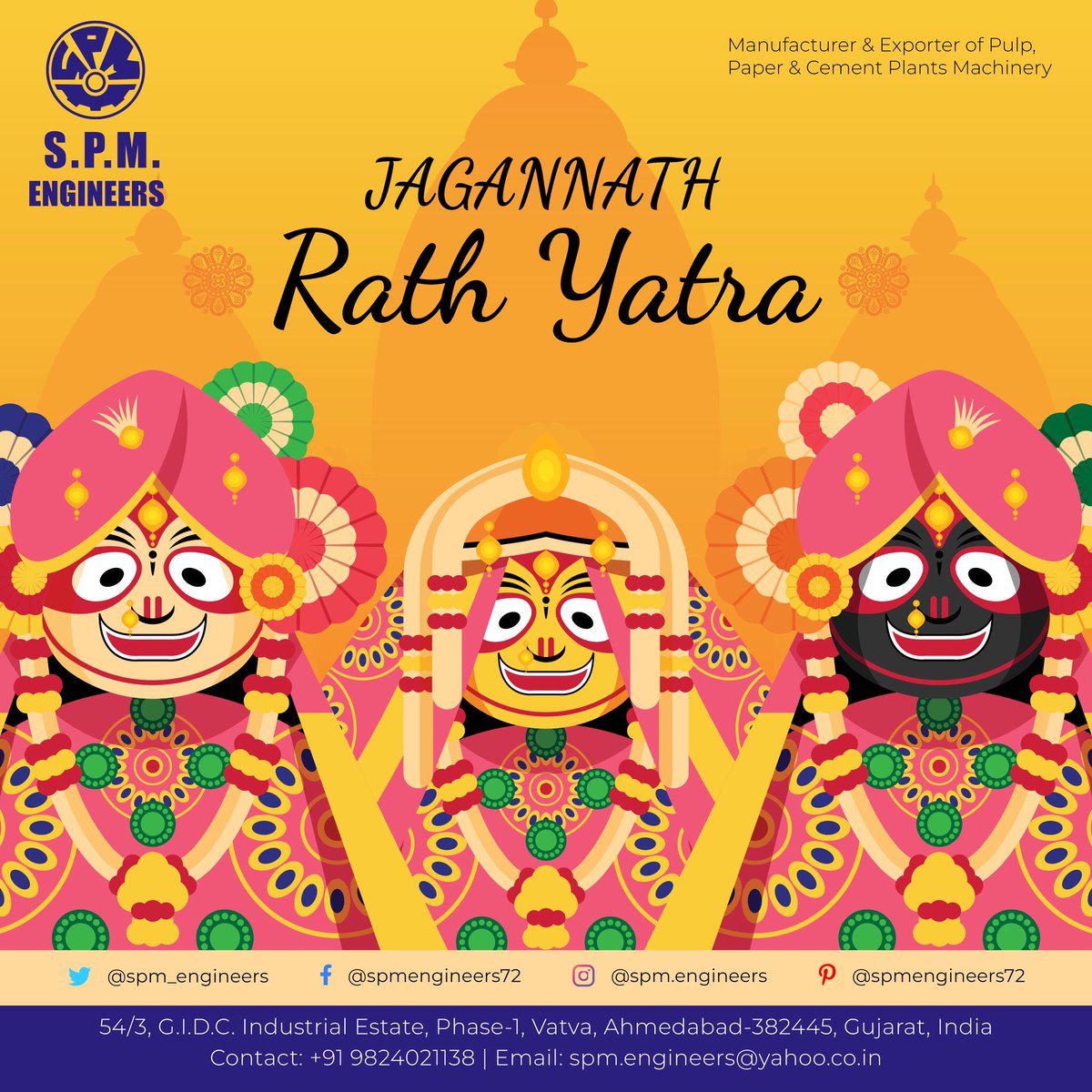 spm_engineers's tweet photo. Dear devotee, may your hard efforts to serve the Lord and pull his chariot come off well. I truly hope you are showered with all that you need. May Lord Jagannath bless you in abundance and shower you with the virtue of truth. Happy Rath Yatra to all.
.
.
.
#spmengineers https://t.co/rPZmNXjYwC
