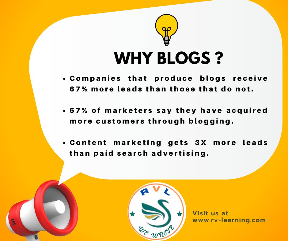 Visit us at rv-learning.com
#contentwriting  #digitalmarketig #inboundsales #brandbuilding #seo #customerexperience #websitedevelopment #brochuredesign #blogs #Blogging