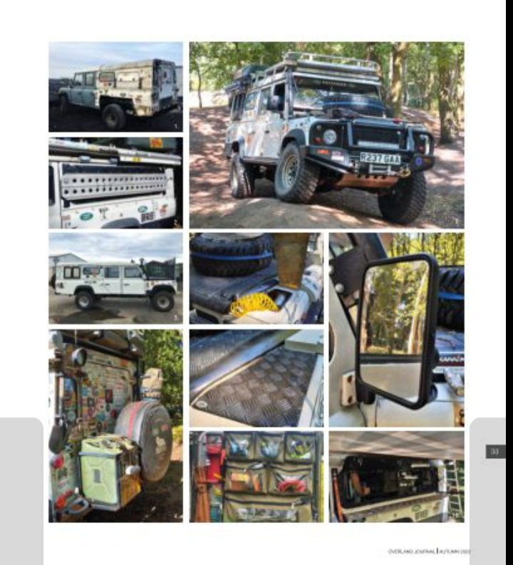 SamWatson__'s tweet photo. . @BlackPaw4x4 (who built her) @SPAFAXMIRRORS (military spec mirrors) #RhinoOverland (custom gullwing) #Fourby &amp; @AlliSport (performance intercooler) featured in the current issue @OverlandEurope writeup of Elsa's rebuild

@LandRover_UK @LandRoverAfrica 
#Defender https://t.co/h1vsDdWYra