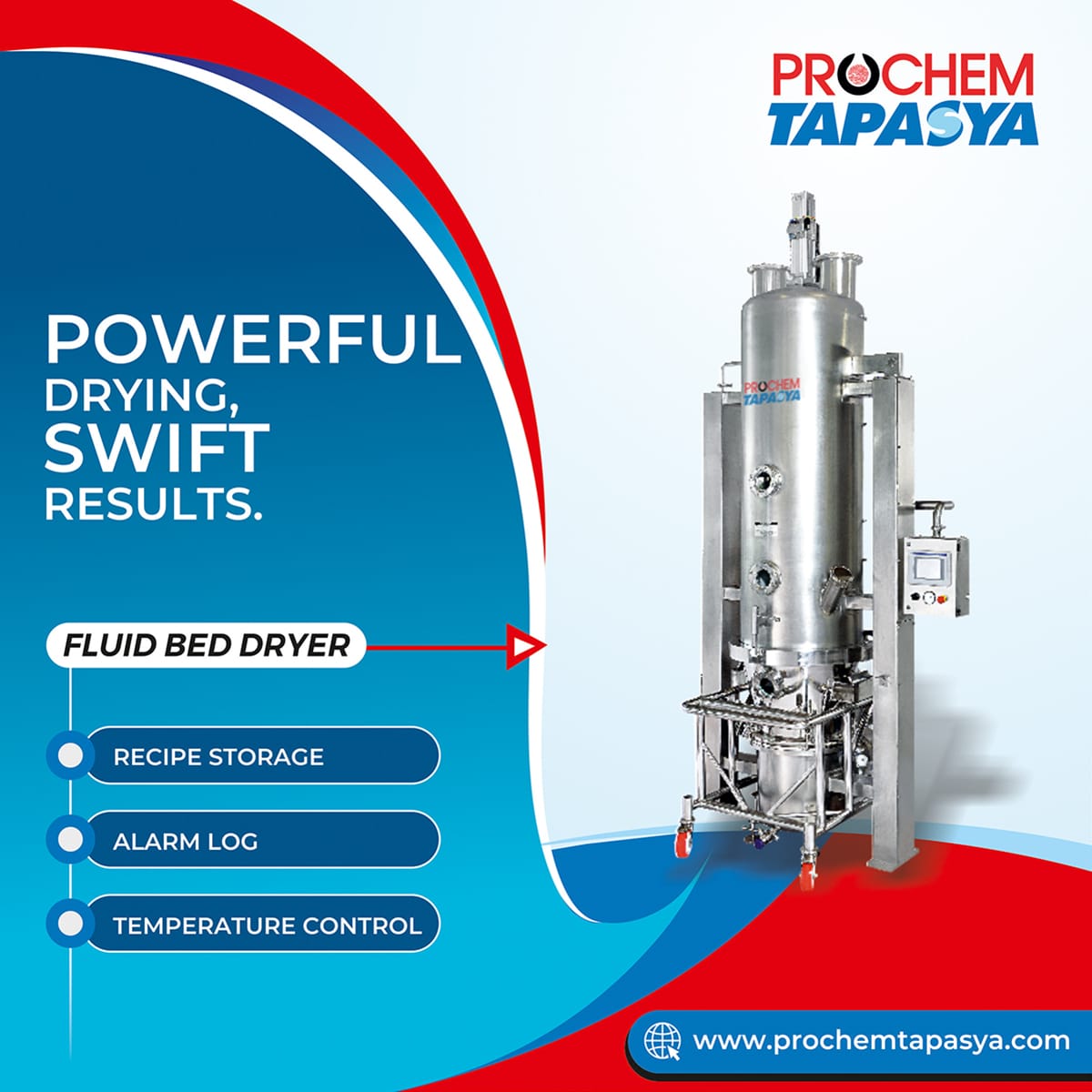 TapasyaIndia's tweet image. Introducing our game-changing Fluid Bed Equipment - your ultimate solution for efficient drying and granulation. 

#FluidBedEquipment #DryingSolutions #GranulationTech #HeatTransfer #ProductionExcellence #ProchemTapasya