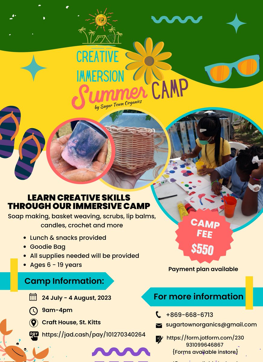 🌞🎨📚 Calling all young creatives &amp; aspiring entrepreneurs. Don't miss out on the opportunity to join our exciting Creative Immersion Summer Camp! 🌈✨
📆 24 July to 4 August
⏰ 9am to 4pm
📍Craft House
💲 $550 (includes lunch, transportation to tour sites, goodie bag &amp; supplies
