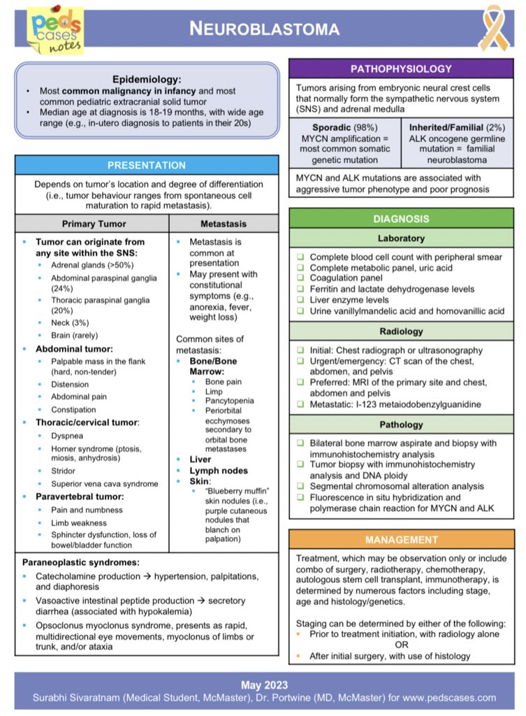 OnSquares's tweet photo. Summary of Neuroblastoma 

📖 By @PedsCases 
#Pediatric #Oncology https://t.co/MpdXSz64c1