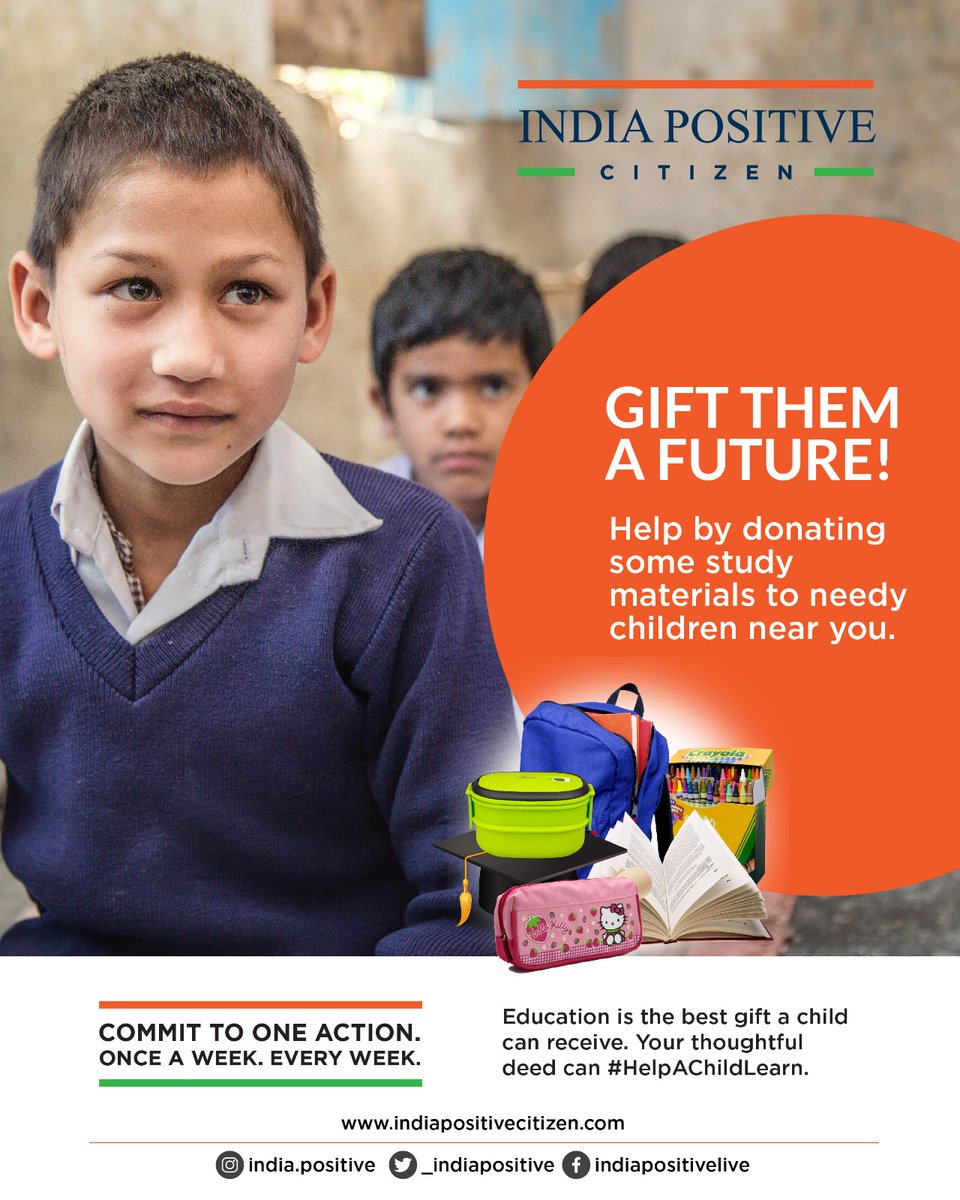 savitha_rao's tweet photo. Education is the greatest gift a child can receive. Support a child's school journey by giving them books/pencil/pen/bag..Whatever you can.
Go ahead..be an #IndiaPositiveCitizen.
#MakeADifference to ONE child.
@_IndiaPositive #HelpAChildLearn #c20 #g20 #JoyOfGiving
🇮🇳 https://t.co/bps1a0Iasq