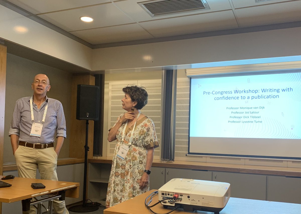 Super hyped to start ESPNIC 2023 🩺in Athens with a masterclass on Writing with Confidence 📑 with @JosLatour1 and MoniqueVanDijk <a href="/ESPNIC_Society/">ESPNIC</a>