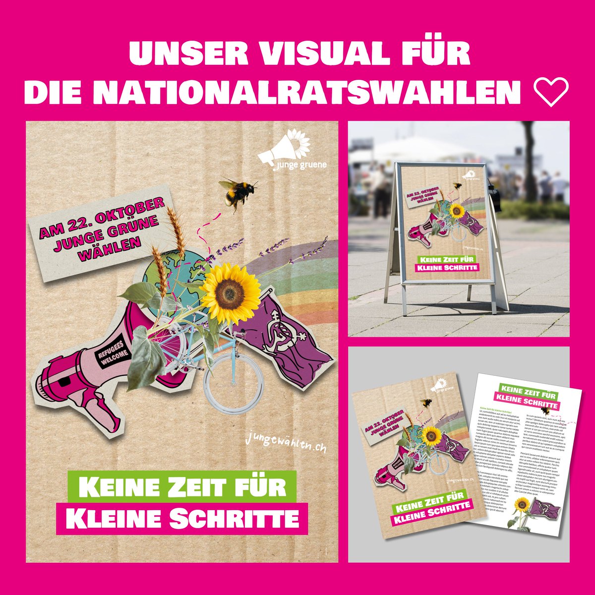 Den #Ständerat abschaffen und ein vielschichtiges und buntes Visual: Wir präsentieren unsere #Kampagne für die #Nationalratswahlen! 💚 Zur MM 👉 mailchi.mp/jungegruene.ch…