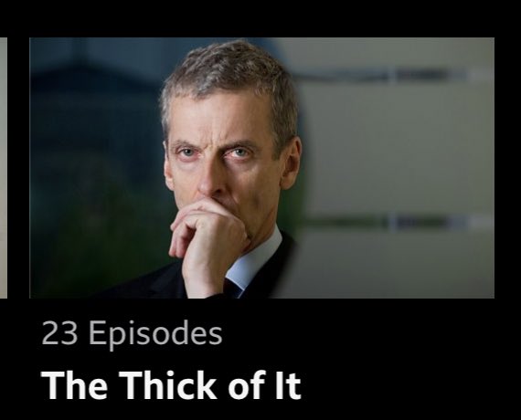 PSA: All 23 episodes of The Thick of It are back on iPlayer as of this morning. You’re welcome: bbc.co.uk/iplayer/episod…