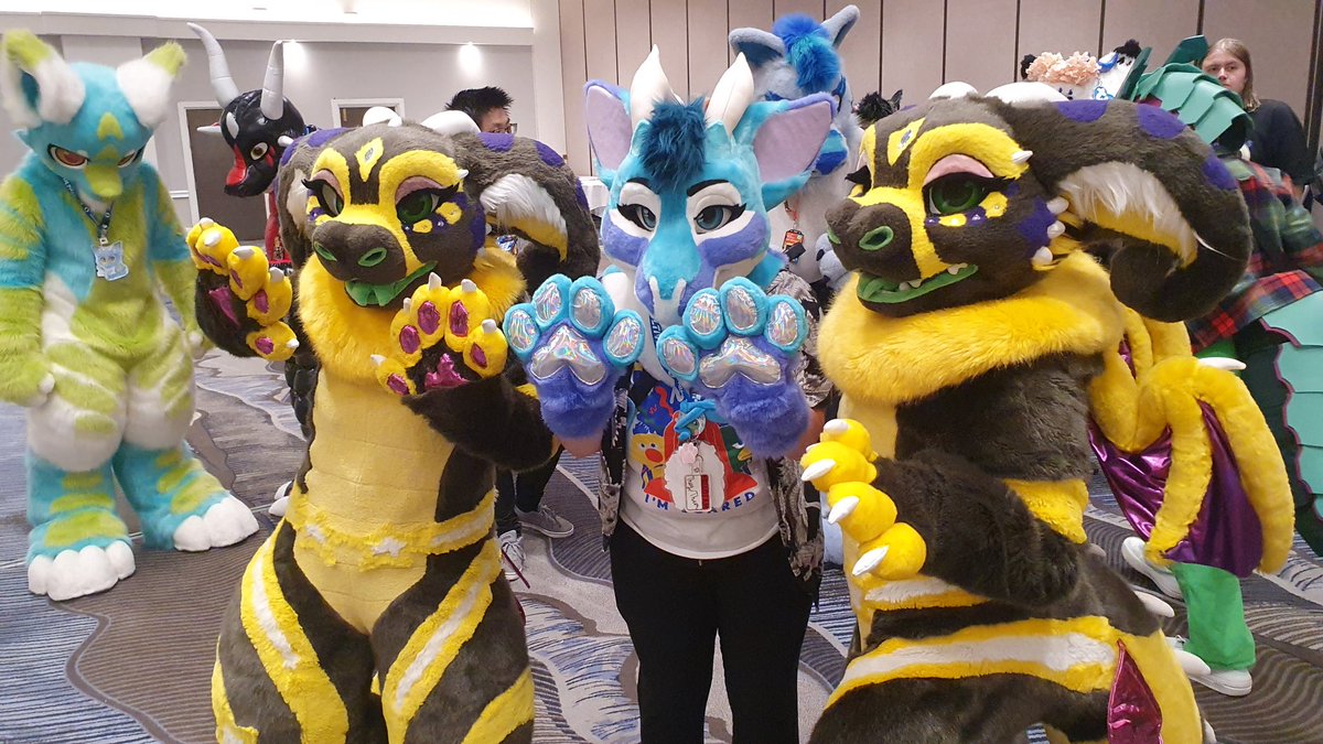 Some cuties from cfz dragon pannel , if you can name them please do ! rt appreciated:) #furry #fursuiter #furryfandom #fursuiteveryday #furrycommunity  ❤️