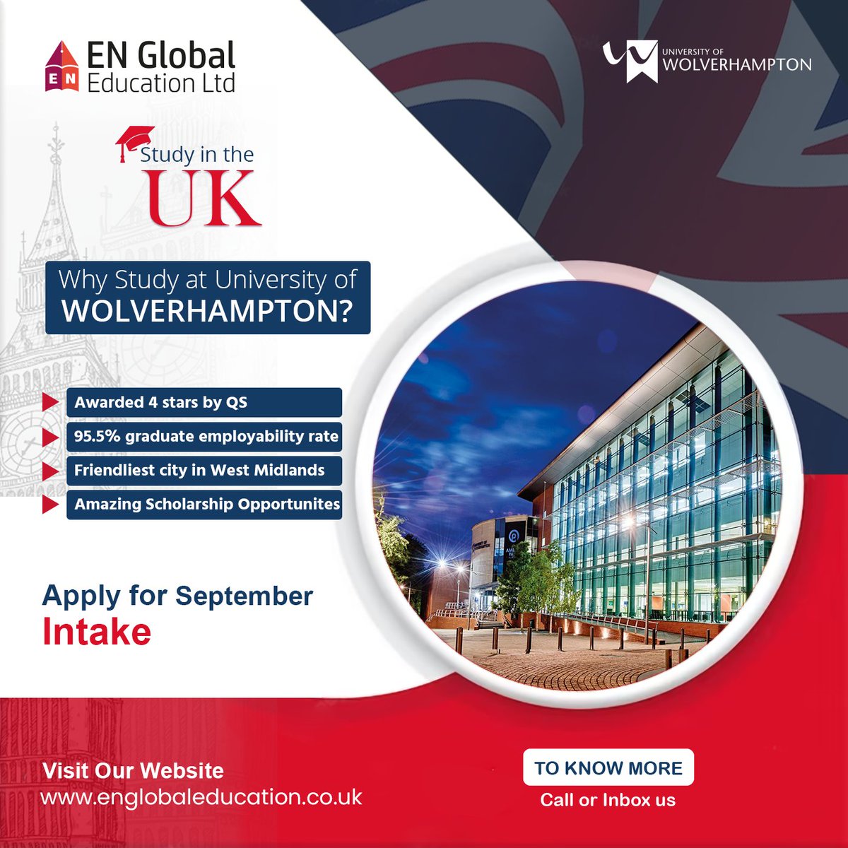 Study at the University of Wolverhampton ‼️

#UniversityofWolverhampton #studyinuk #studyinukwithoutielts #uk #liveinuk #education #studyabroad #ielts #bachelor #masters #workinuk #liveinuk #psw #pswuk #Students #englobal #en #duolingo #privateuniversity #publicuniversity