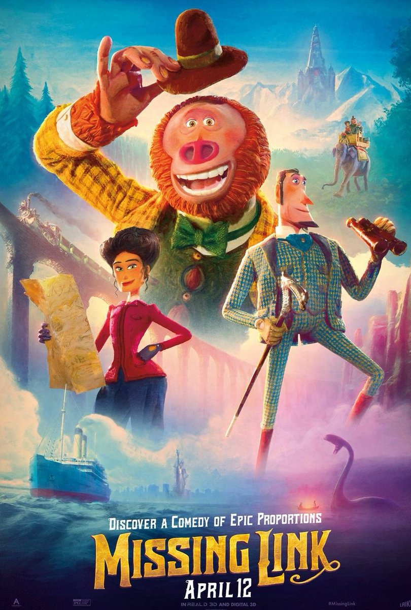 46. Missing Link

It's disappointing that this didn't do that well in the box office, but maaaaaan was this movie really fun to watch. Not only was it a visual treat, but it also had some pretty funny moments. Voice acting was also good!

V: Recommended // The Hunt Is On, Baby!