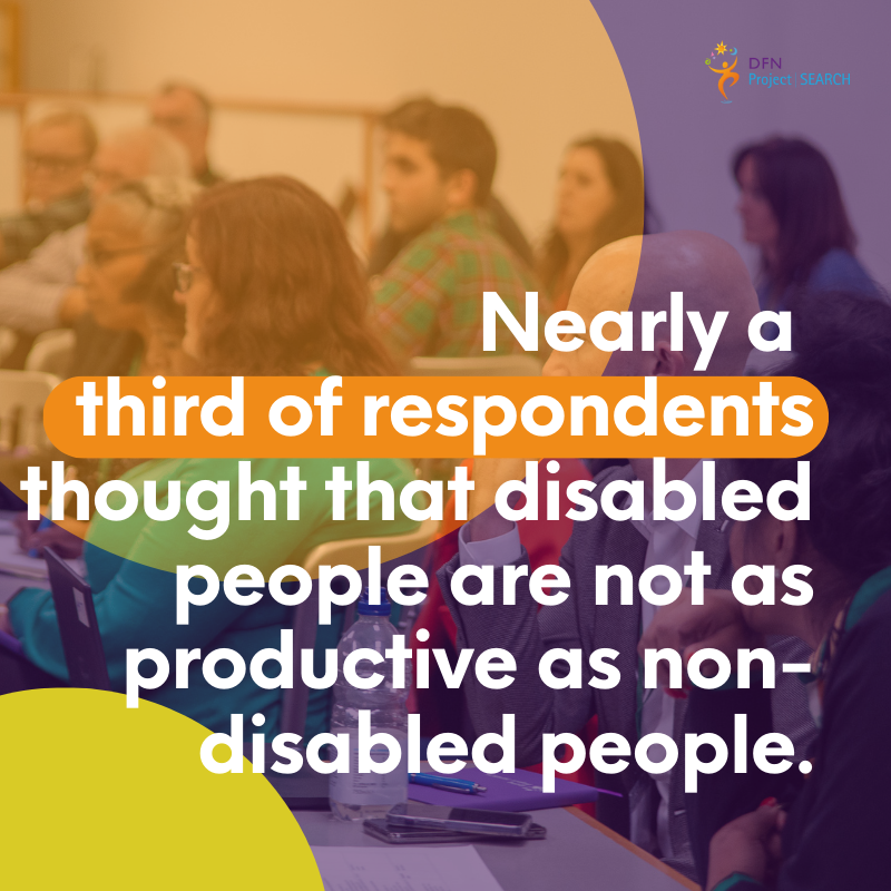 Did you know that nearly a third of respondents thought that disabled people  are not as productive as non-disabled people?

❌ This is a dangerous myth! 

✅ Numerous studies have shown that disabled people are just as productive if not more than the wider population. #LDWeek