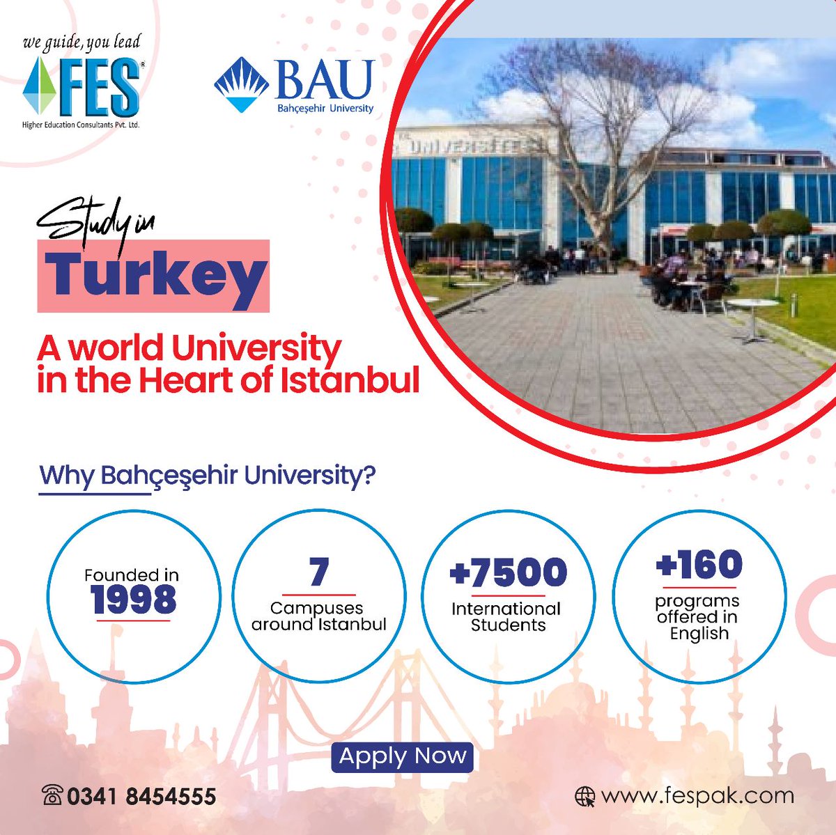 Study at Bahçeşehir University in Turkey!

Call/#WhatsApp: 0341 8454555
.
.
#fes #fesconsultants #studyabroad #Turkey #Istanbul #studyvisa #studyinturkey #study #internationaleducation #education #careeropportunities #highereducation #studyabroadconsultants #BahcesehirUniversity