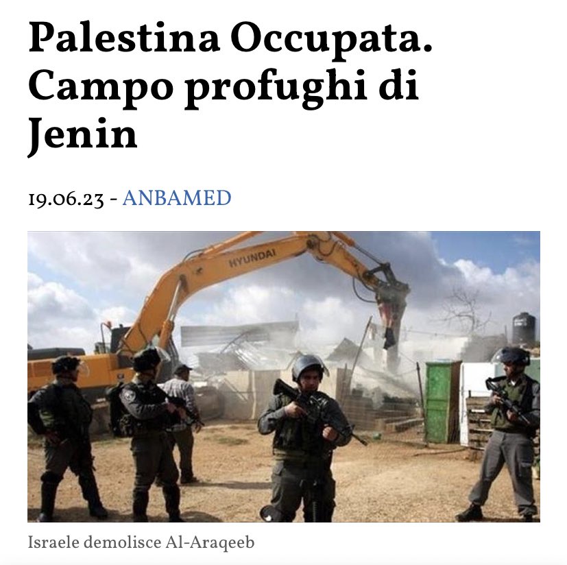 Ieri i nazisti🇮🇱 suprematisti ebraici della colonia illegale d’insediamento (“Israele”) hanno invaso Jenin per trucidare i partigiani🇵🇸 (non riuscendoci hanno ammazzato però inermi civili) usando scudi umani.  t.me/RubiofeatRubio. Voi @PBerizzi @NFratoianni @ellyesse muti?