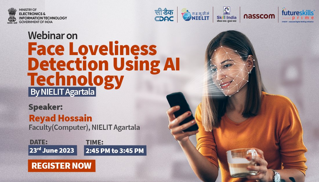 fsprimeofficial's tweet photo. Join us for the #Webinar on Face Loveliness Detection Using #AI Technology.
Register Now: https://t.co/PJqFJXlawp
#FutureSkillsPrime #ArtificialIntelligence #FaceLovelinessDetection #nasscom #technology #TechTalentBuild #Techade #FutureReady #SkillingHub #TechnologySkillingHub https://t.co/zTKhkzSsVS