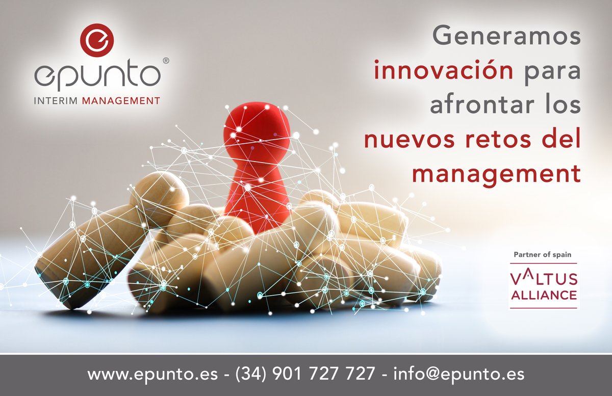 Los nuevos retos del #management forman parte de EPUNTO Interim Management desde su creación.
El #InterimManagement ofrece una gran flexibilidad a las compañías.
Solicita información: info@epunto.es / +34 901 727 727
epunto.es
