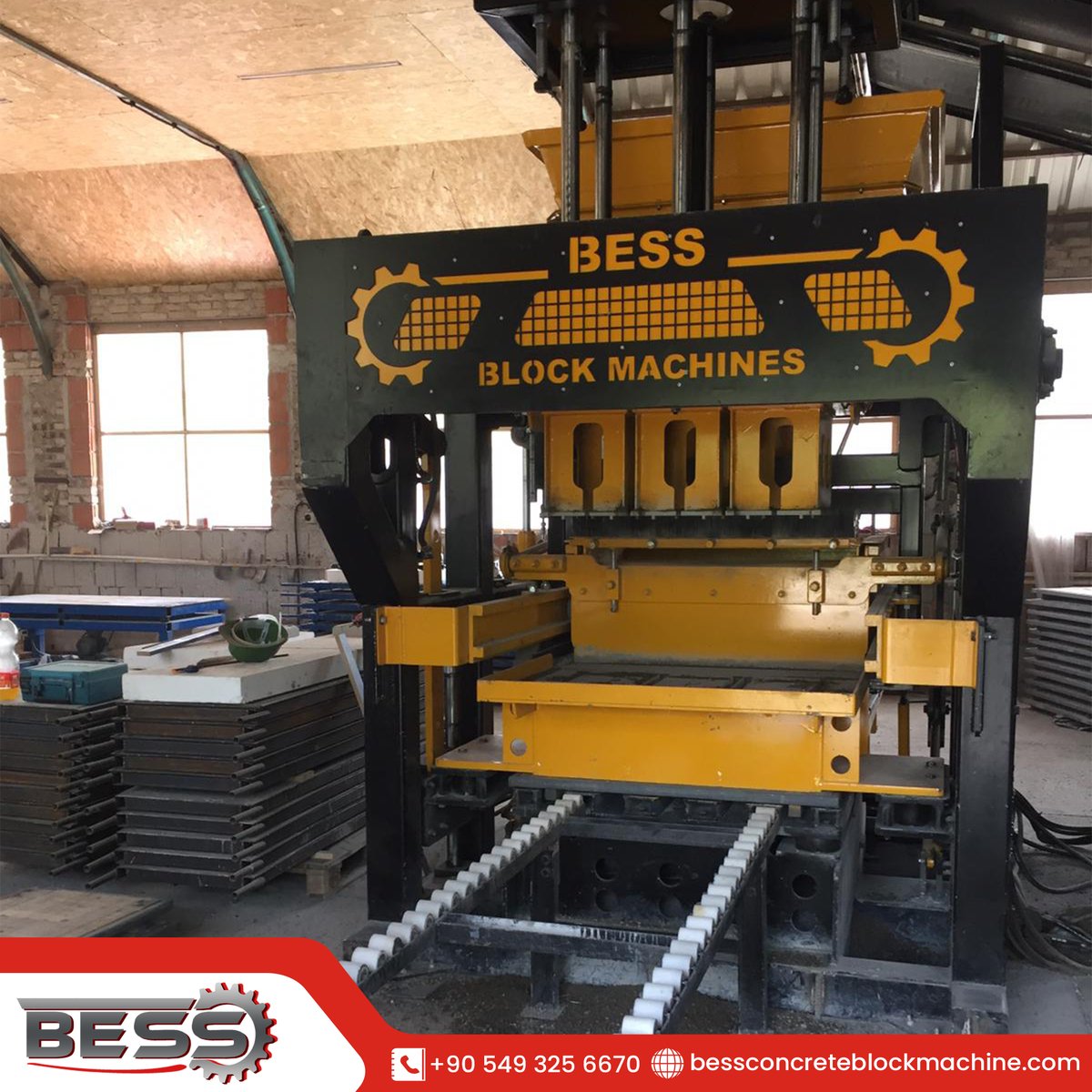 bessmachineen's tweet image. Semi-automatic Block Making Machine PRS400 model
 
 ⚙️It is ideal for regions with limited infrastructure and facilities.

#blockmaking #blockmakingmachine #blockmakingprocess #brickmaking #brickmakingmachine #brickmakingprocess #concrete #construction #cement #aggregate