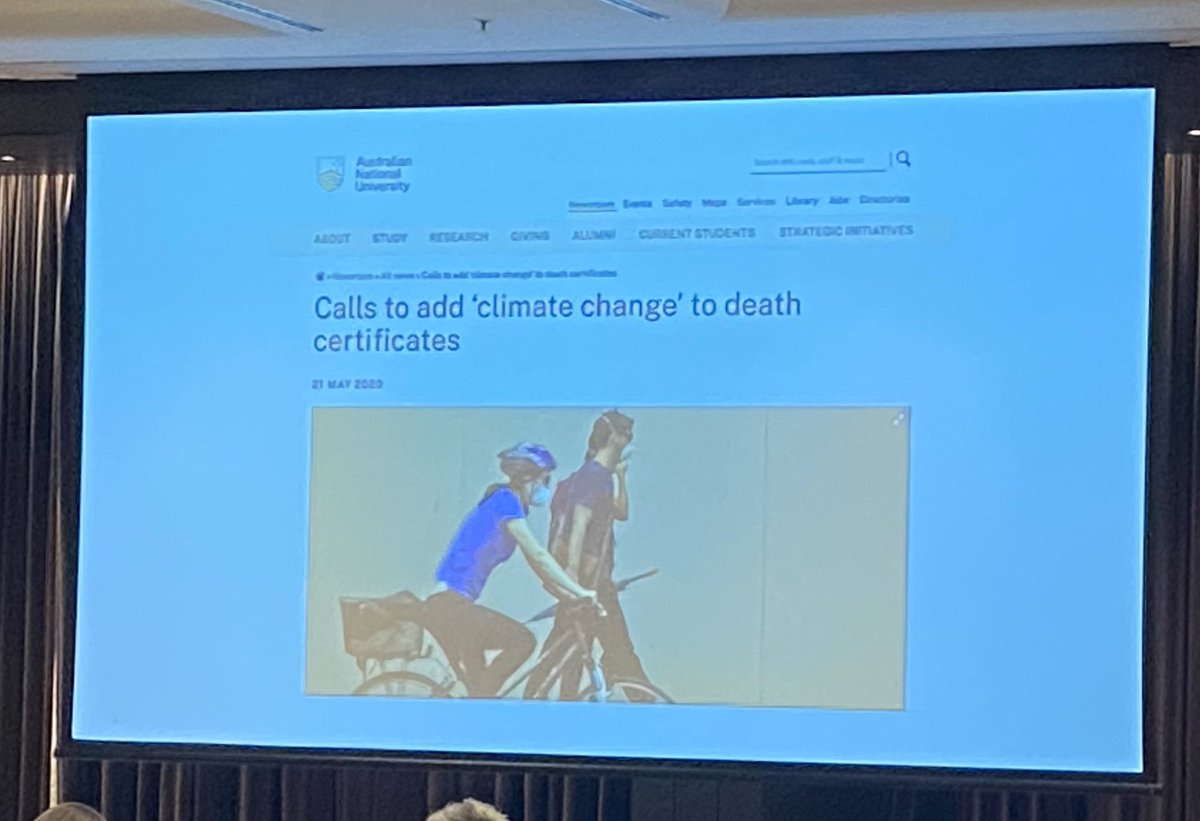 Dr Arnagretta Hunter discussing health impacts of climate change  - such an important topic. The environment is bigger than us! #RuralHealthSymp23