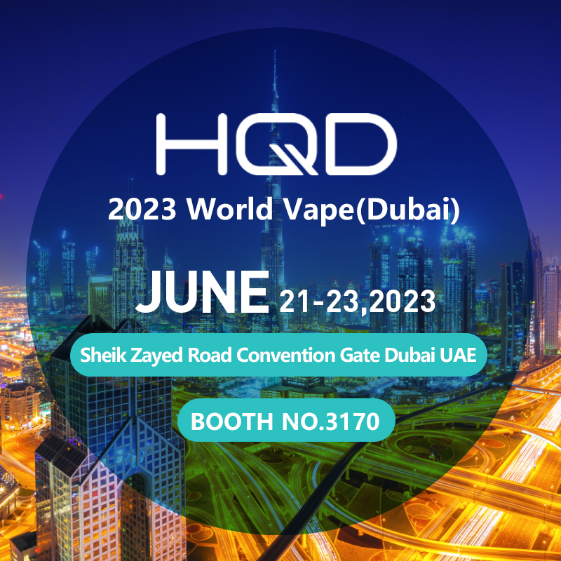 See You Tomorrow! 📷 #worldvapeshow is coming! 📷📷📷 #HQD 📷Booth: 3170 📷Date: 21-23 June 2023 📷Location: Dubai World Trade Centre