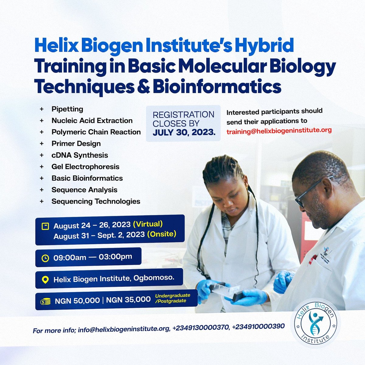 Hey! Did you want to learn about bioinformatics, biotechnology, molecular biology, research techniques and many more? Here is an opportunity and answer to that big dream. You are just a door step away, visit to achieve this big dream of yours in the world of modern bio.