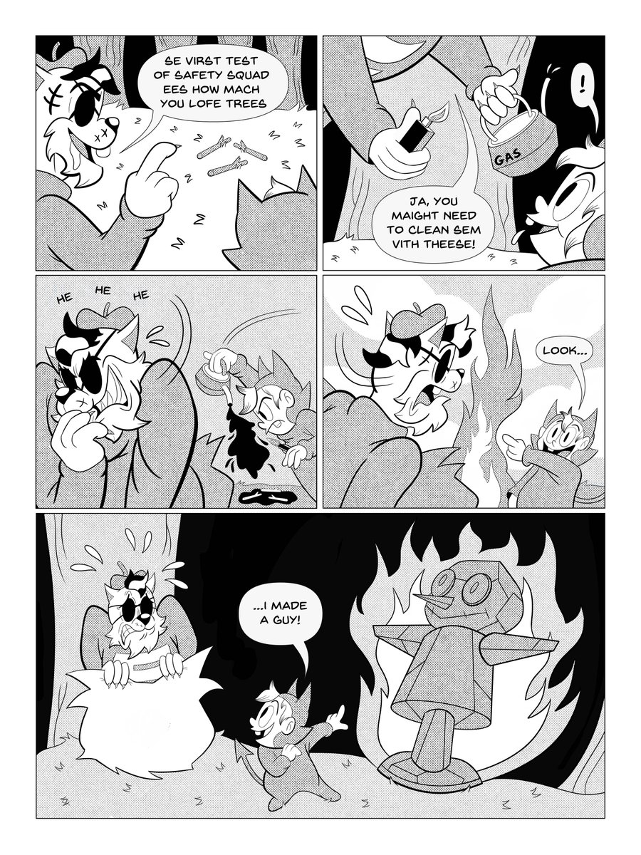 lksassi's tweet image. Here is the sixth page of Little Lilith's sixth issue. If you'd like a copy, I'm still setting up an Itch page, and I'm still uploading a page a week. #ComicArt