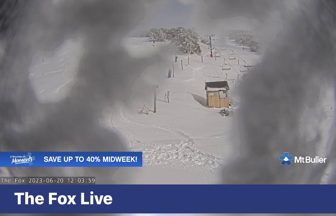 The skies and cams are clearing on Mt Buller and there’s lots of fresh snow to see! 38cms and more forecast on Thursday ❄️ @thefox1019 @JaneBunn