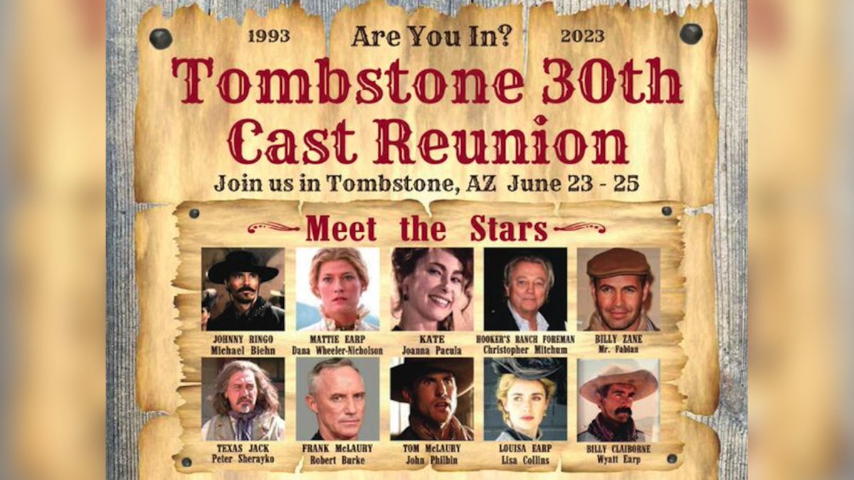 RyanFishTV's tweet photo. Went down to Tombstone today as the cast of the iconic Western gets ready to ride back into town for the movie's 30th anniversary. @kgun9 
 
https://t.co/PYwCcPTVX7 https://t.co/9CtUjyjGam