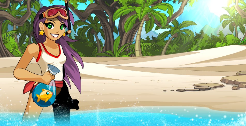 Sneak peek at Valencia's new look for Summer! Find her in the /summerhub map tomorrow; she'll give you the  quest for tomorrow's Treasure Hunt. We're planning to go live at noon EST tomorrow with Tuesday's hunt. AQ.com