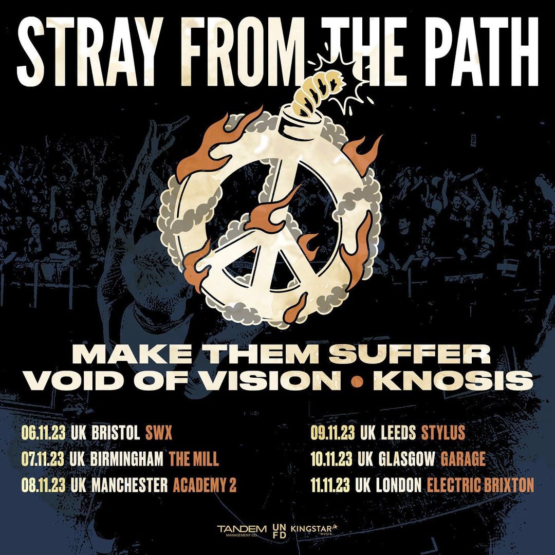 INTERNATIONAL APPEARANCE 📰

@MakeThemSuffer &amp; @VoidOfVision will be heading over to the UK in November to join @StrayFromThePath and <a href="/knosis_official/">Knosis | ノーシス</a>.