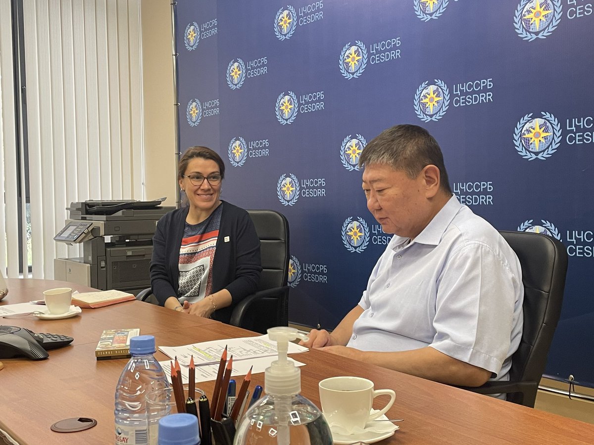 Visited one of our key partners in Central Asia #CESDRR and had a fruitful discussion with Mr Serik Aubakirov about our upcoming workshop  on #disasterlaw