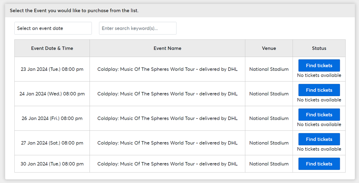 ticketcupid's tweet photo. Coldplay Singapore Queue Bypass Links still available.

All dates sold out except 30 Jan (5th Show) and soon to be added 31 Jan (6th Show)

#Coldplay #ColdplaySingapore #MOTSWT #MOTSWTinSG https://t.co/jLjB4AjH8b