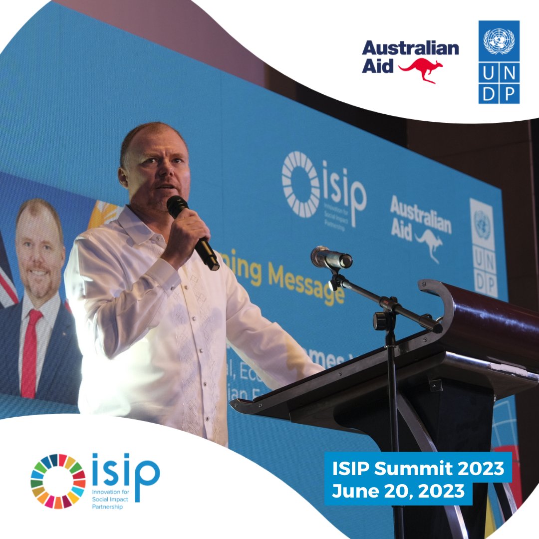 Counsellor Yeomans, <a href="/AusAmbPH/">Marc Innes-Brown</a>, and Resident Representative <a href="/UNDPRRSelva/">Selva Ramachandran</a> of <a href="/UNDPPH/">UNDP Philippines 🇵🇭</a> opened the Innovation for Social Impact Partnership Summit in Davao City.

#SocialImpactPH #SocEnt #GlobalGoals #ISIPSummit2023