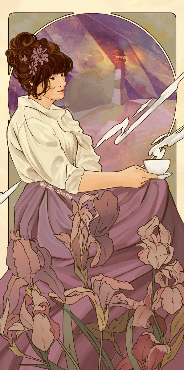 The Widow Mary in Art Nouveau☕️
[#OFMDfanart #OurFlagMeansDeath #ofmdmary]