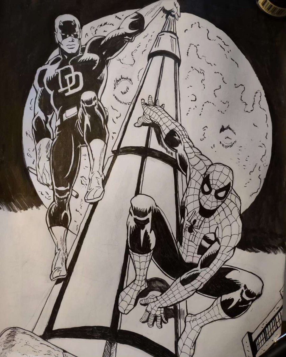 All finished with this tribute piece to John Romita Sr. My ink skills have a loooot of room to grow but it was an amazing experience referencing an absolute legend. Rest in Peace to an icon.