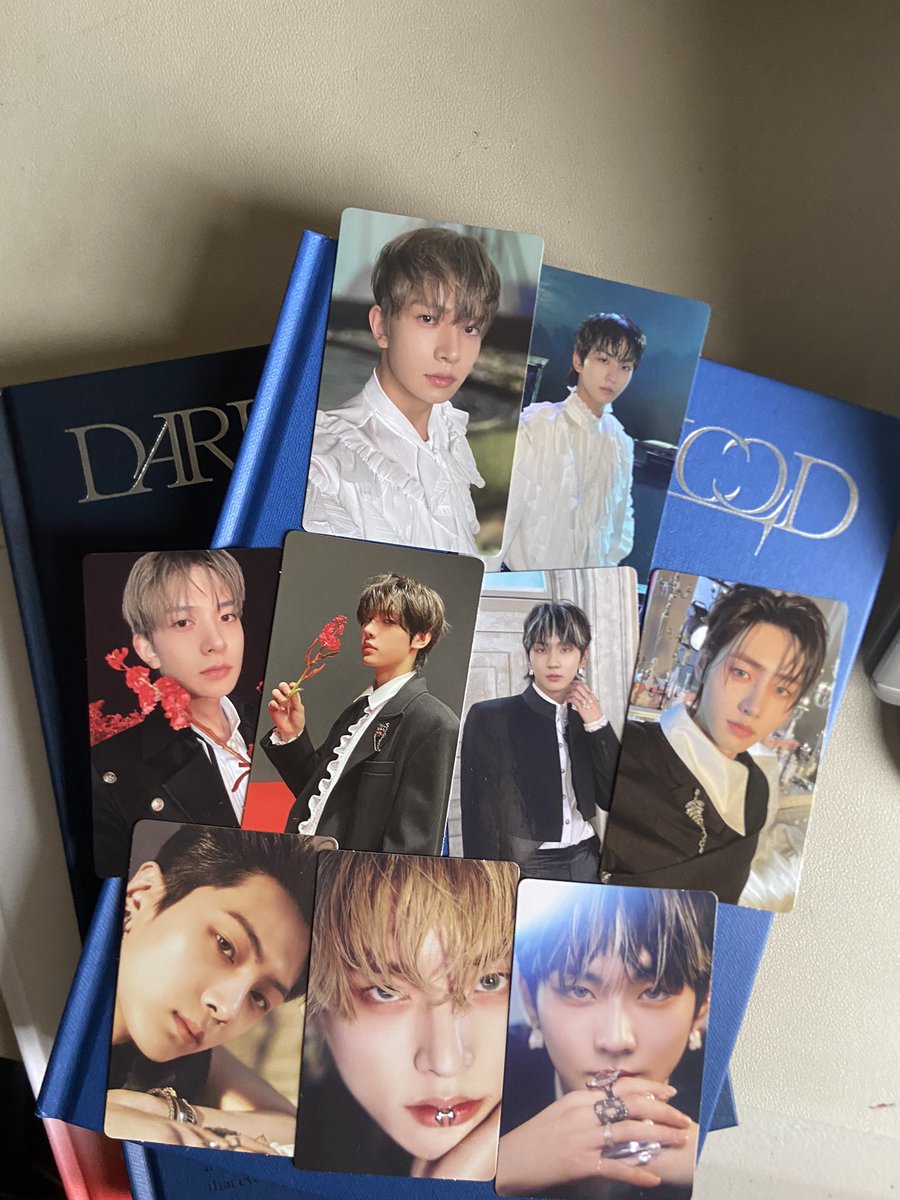 tahoely's tweet photo. dark blood is finally home!! hyung line ft. jungwon <3  thank you @chimelleshop! https://t.co/97rHb9Othp