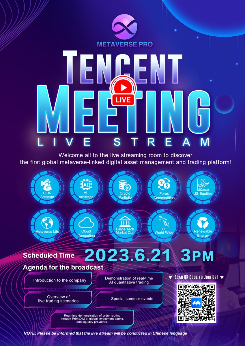 XMetaverse_Pro's tweet photo. 🌏X METAVERSE PRO Metaverse 🌏

🎊 Get Rich Quick Plan - We sincerely invite you 
🎊 Possess Monthly Dividends - Financial Freedom 

📌 Click the link to join the meeting or add it to your conference list:
https://t.co/lORjLfLonX

#TencentMeeting: 898-139-249 https://t.co/OtWrtGTKqD