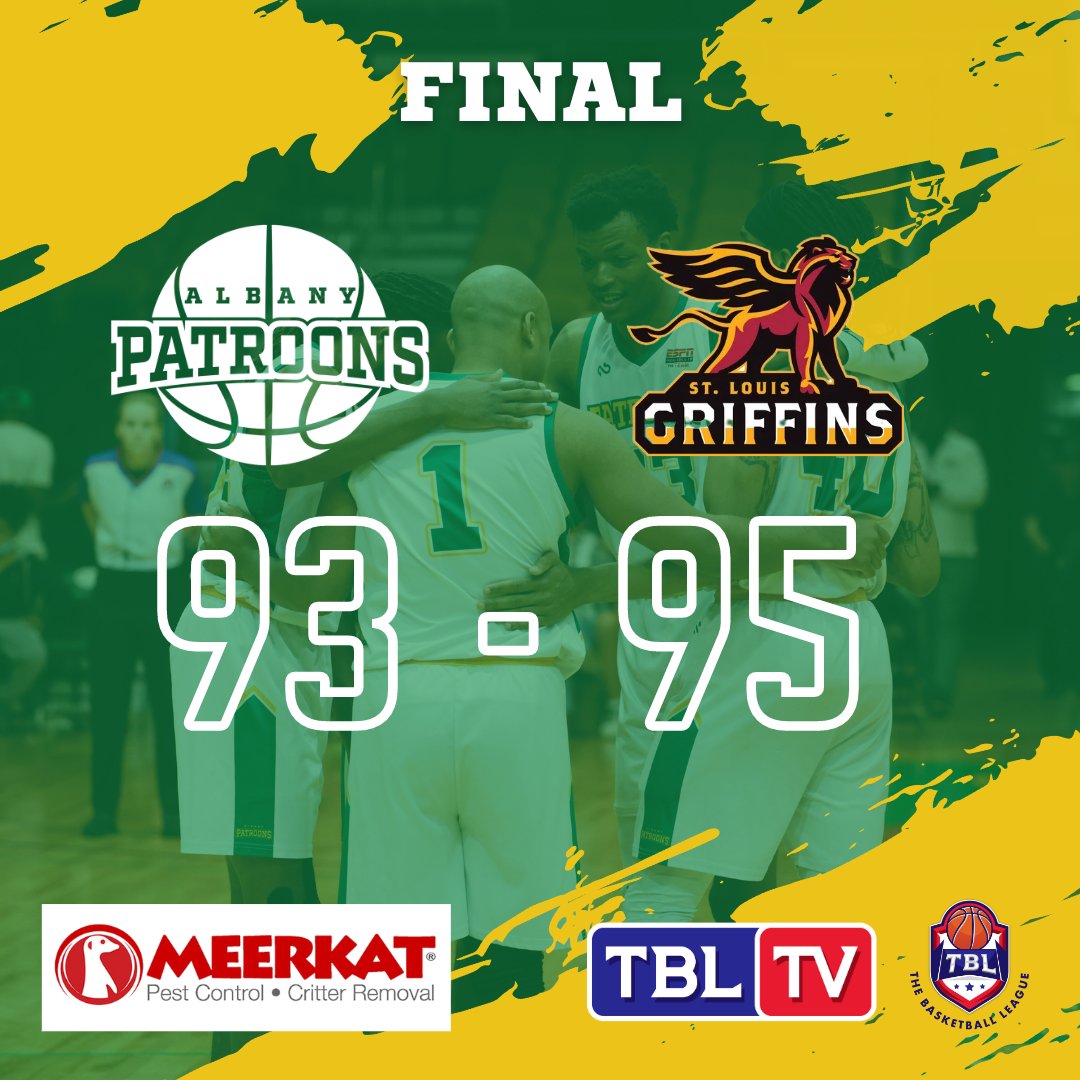 A tough one to take. The Albany Patroons have been eliminated from the TBL Playoffs. Thank you to all the fans that came out and supported us this season. This team was ready to give everything for the city! We will be back next year! #whoshouse #patroonsbasketball