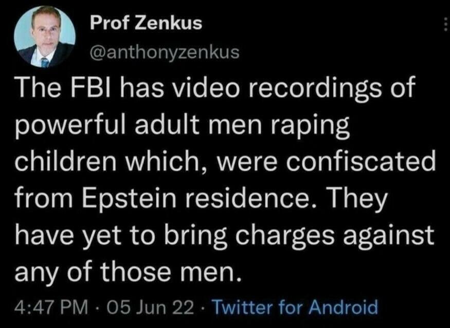 PunishDem1776's tweet image. The Corrupt Bureau of investigation

The FBI covered up JFK Assassination
The FBI covered up WACO
The FBI covered up OKC Bombing
The FBI covered up comet Pizza
The FBI covered up 911
The FBI covered up Benghazi
The FBI covered up Sandy Hook
The FBI covered up Epstein
The FBI…
