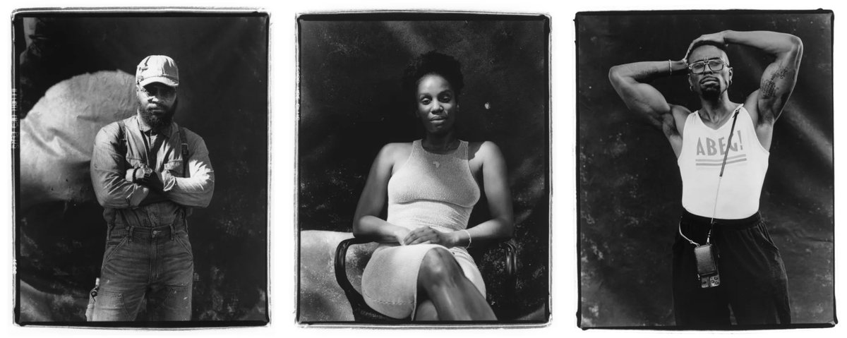 Sothebys's tweet photo. Artist Freddie L Rankin II's portrait series “The Lay Out Collection” commemorates the significance of Juneteenth through a deliberate portrayal of Black people in moments of joy, pleasure and leisure. Discover more: https://t.co/iHX23bCCga https://t.co/u3JgTkiqUD