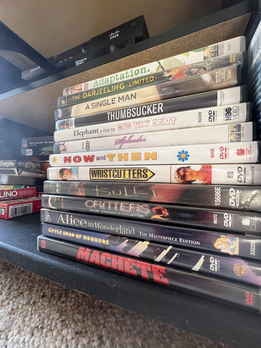 Springham's tweet photo. created my own dvd film fest for my bday vacation https://t.co/cSor0DODmx