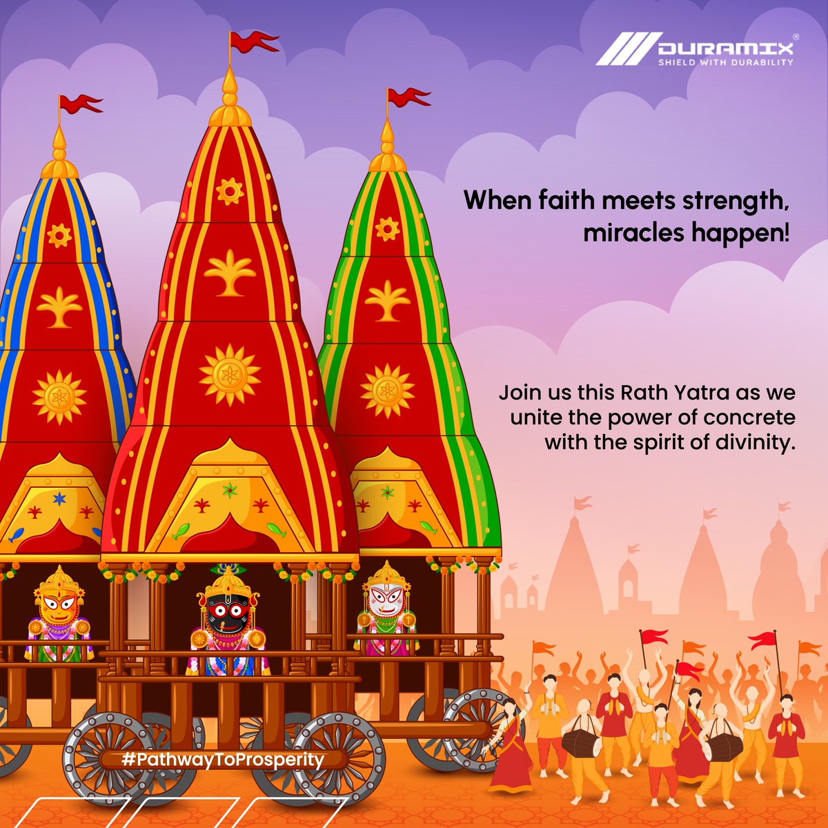 Duramix_in's tweet photo. Embrace the divine journey with Duramix Concrete, as we pave the way for a blessed Rath Yatra! Let the divine wheels roll and your dreams take shape, as we stand tall to support your aspirations.
#PathwayToProsperity #RathYatra2023 #Duramix #Odisha https://t.co/q8hOLFpKQP