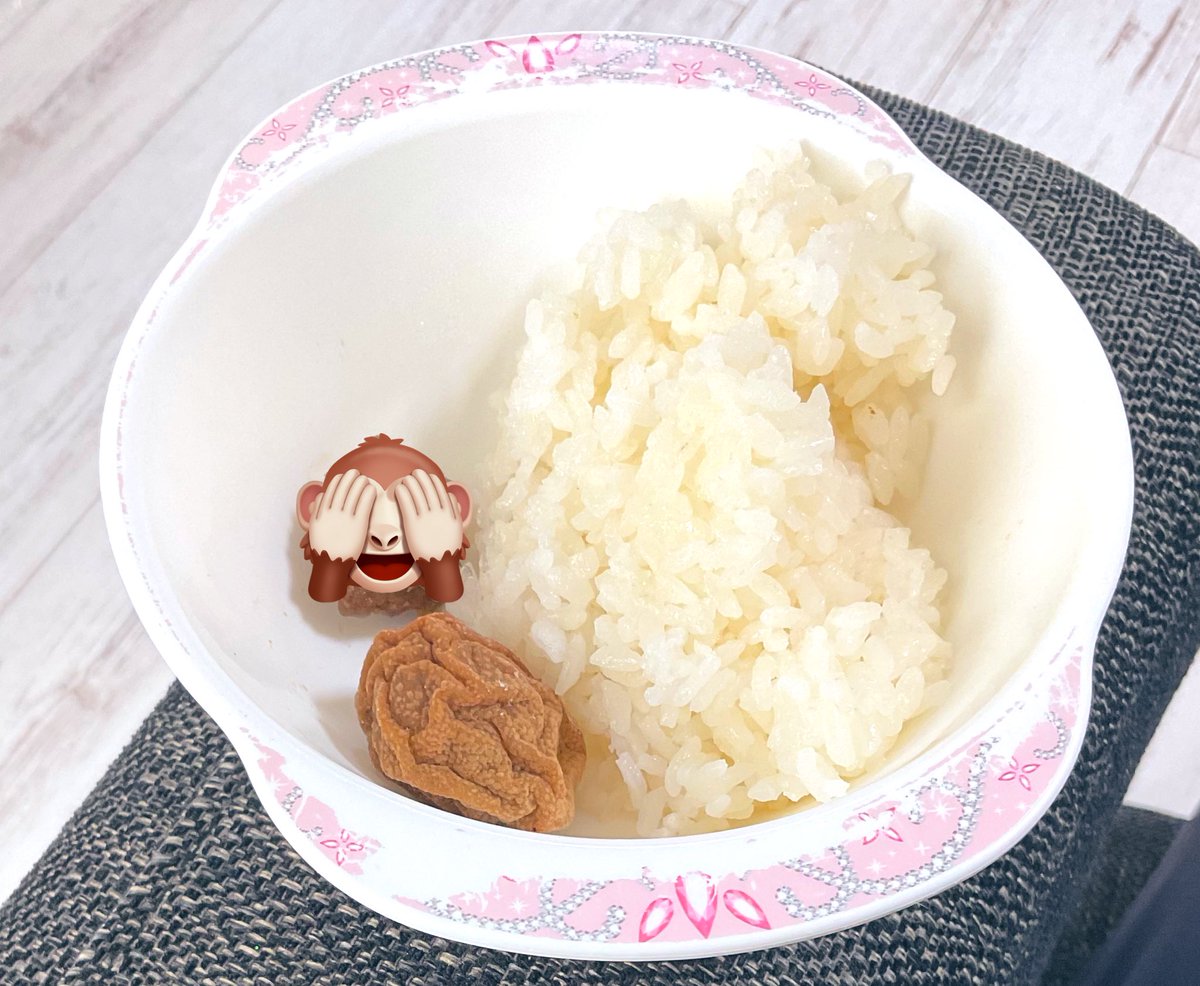 なんで自分で漬けた梅干しだと、カピカピごはんにプリントはげた子ども食器で食べてるのにこんなウマイの？ https://t.co/w0dtwt3qmO