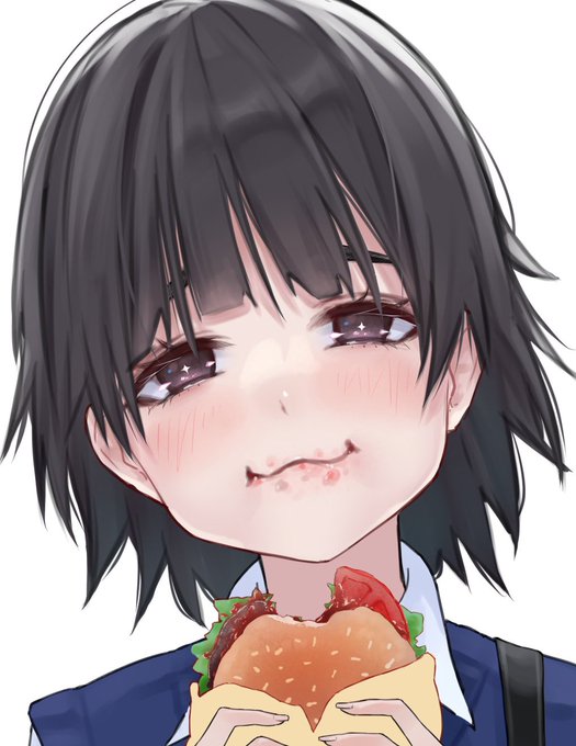 「黒髪 ハンバーガー」のTwitter画像/イラスト(新着)｜3ページ目